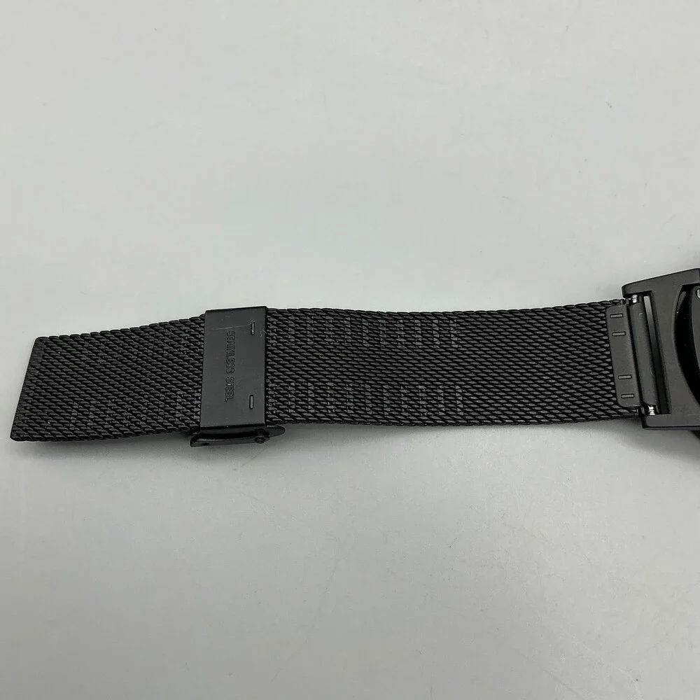 Eone The Bradley Mens Watch 40mm Black Dial Black Mesh Stainless Quartz 50m WR